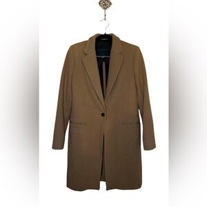 Club Monaco Wool Blend Structured Peacoat Camel Brown Size Medium